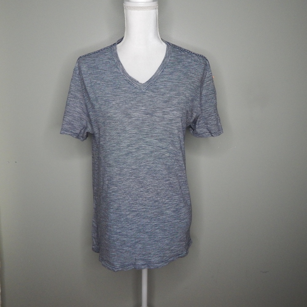 everlane women stripped t shirt sz small black